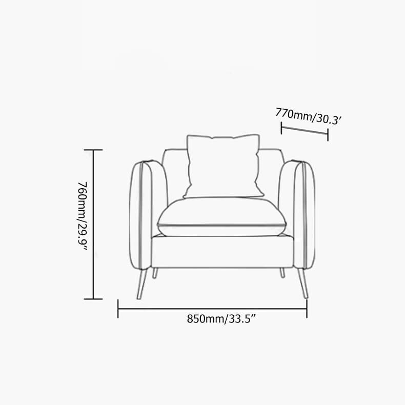 Ghế Sofa Đơn Bọc Nhung 1