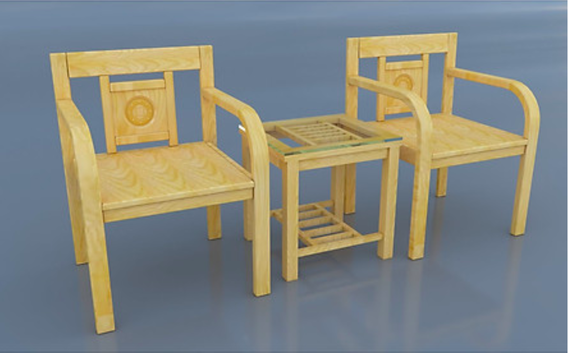 Bộ bàn 2 ghế gỗ sồi