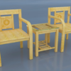 Bộ bàn 2 ghế gỗ sồi