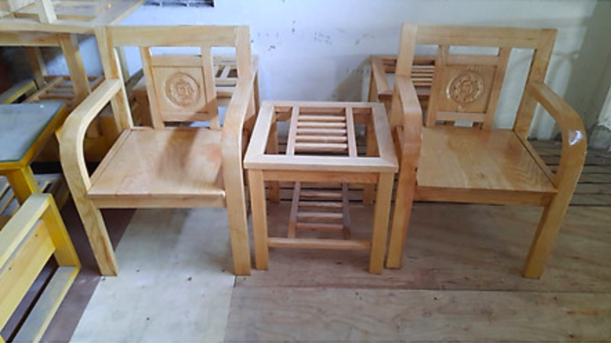 Bộ bàn 2 ghế gỗ sồi 1