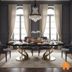 Bàn Ăn / Bàn Trang Trí Chân Cuốn Tinh Tế Bàn Ăn PHÒNG KHÁCH ĐẸP Bàn Ăn - Bàn Trang Trí Chân Cuốn Tinh Tế 4