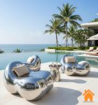 Ghế Sảnh Chờ Inox Nghệ Thuật Không Gian 3