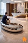 Ghế Sảnh Chờ Inox Nghệ Thuật Không Gian 5