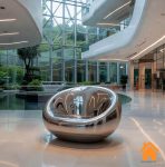 Ghế Sảnh Chờ Inox Nghệ Thuật Không Gian 9