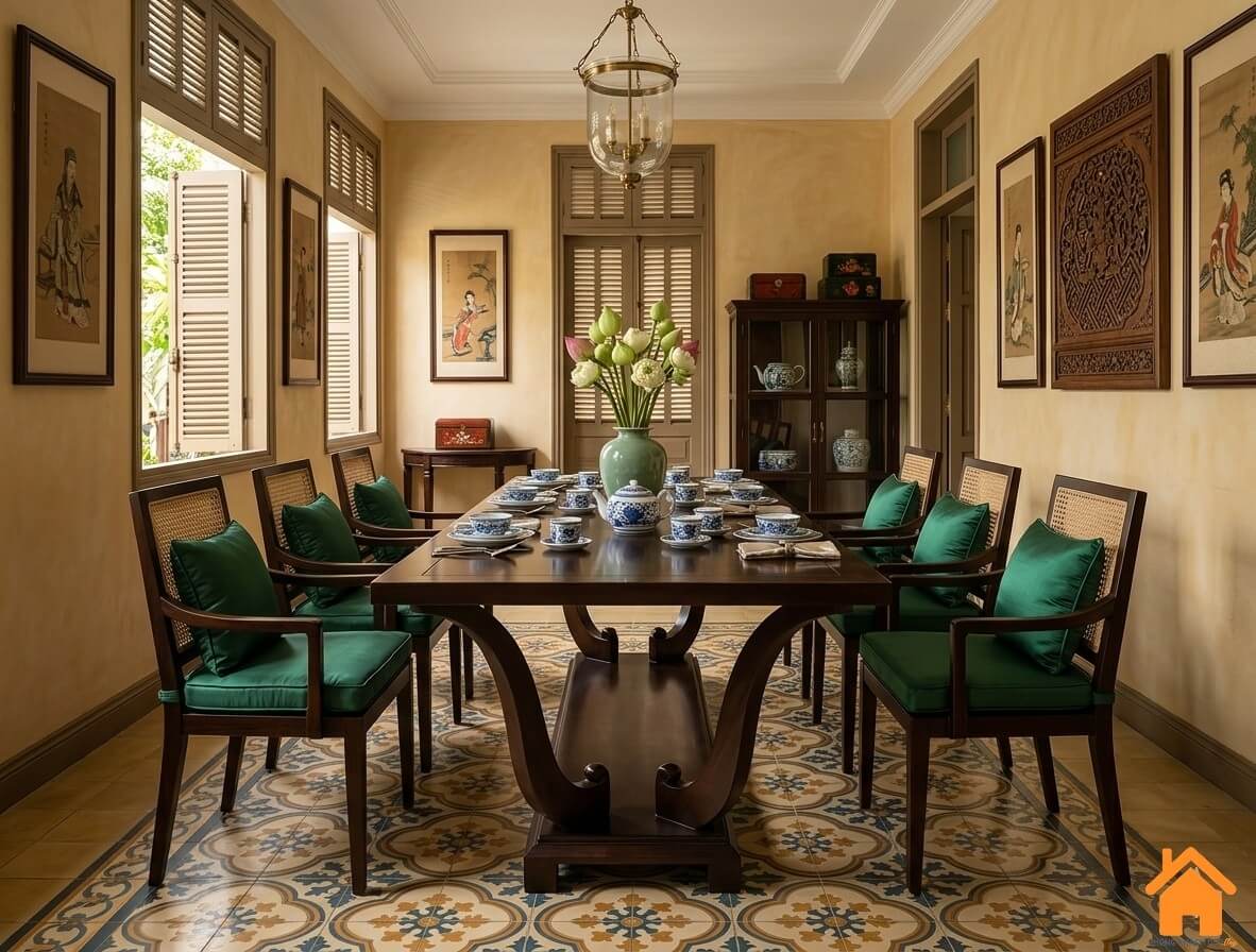 Bàn ăn phong cách Indochine 6