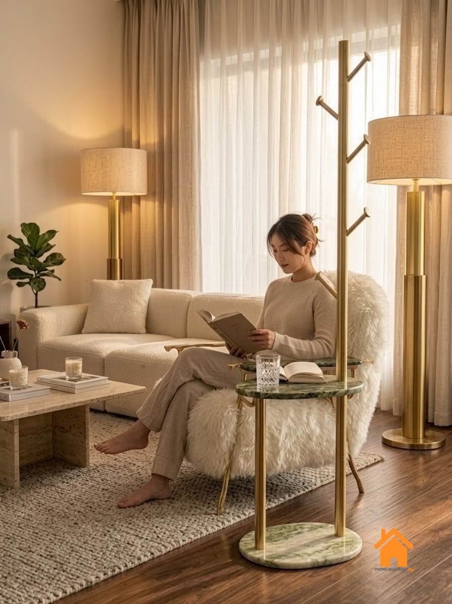 Cây Treo Khăn Mũ Kiêm Bàn Phụ 3