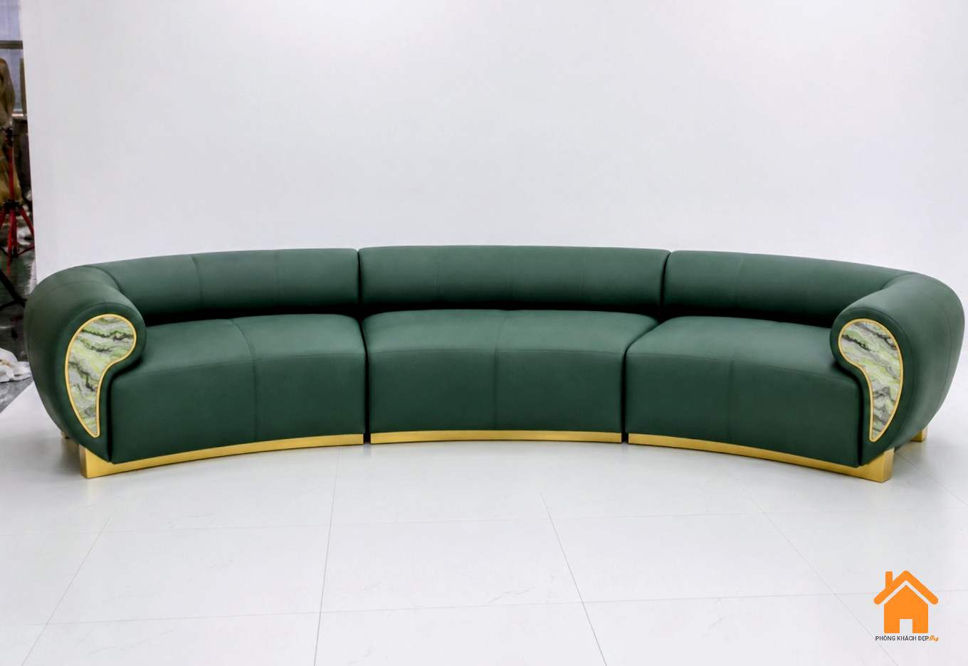 Ghế Sofa Cong Tay Vịn Ốp Đá Cẩm Thạch 10