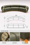 Ghế Sofa Cong Tay Vịn Ốp Đá Cẩm Thạch 4