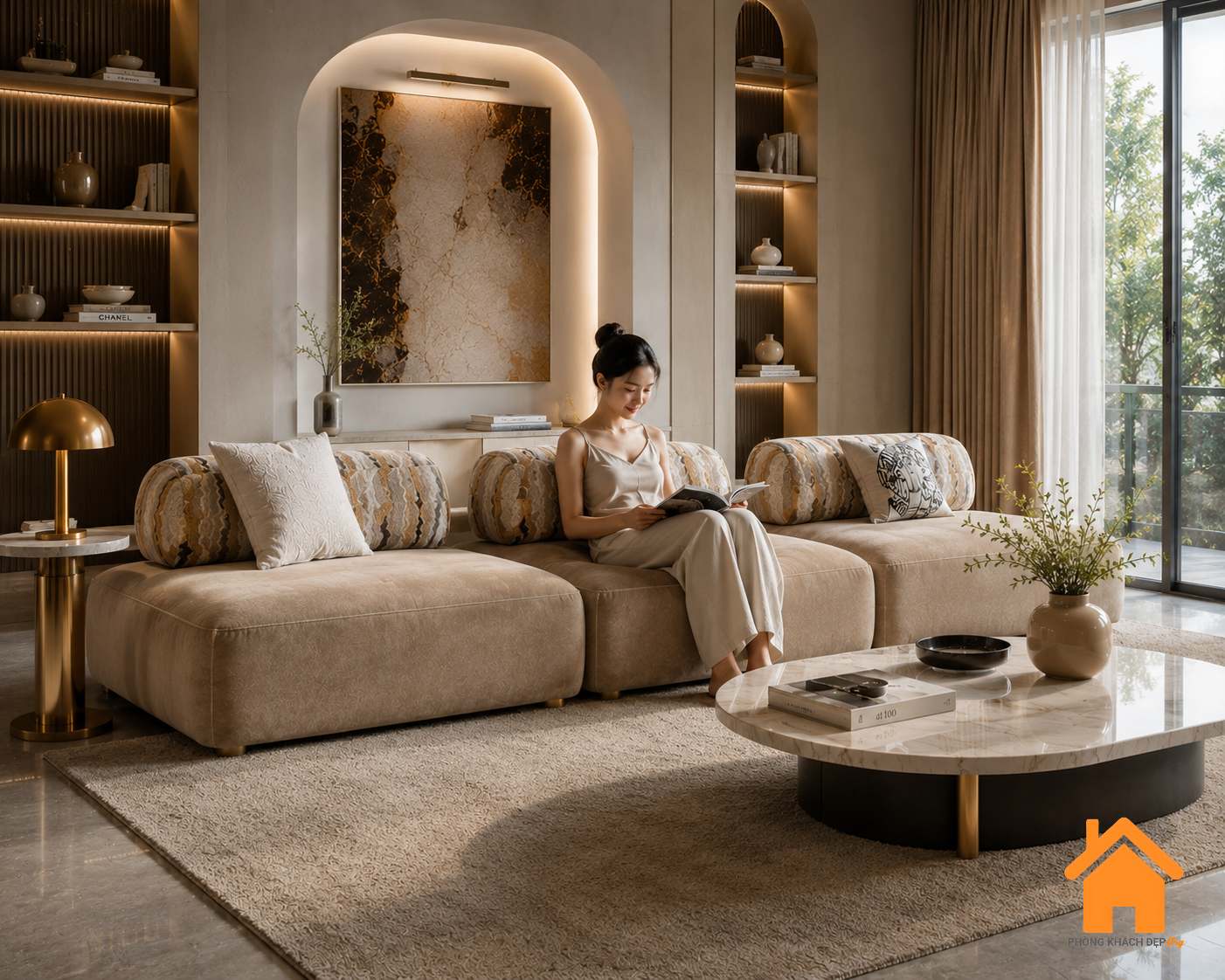 Ghế Sofa Module Tựa Rời Hiện Đại 10