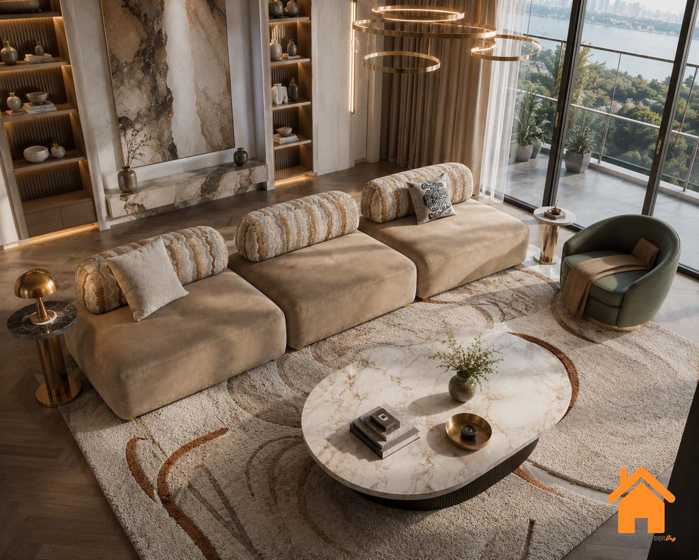 Ghế Sofa Module Tựa Rời Hiện Đại 3