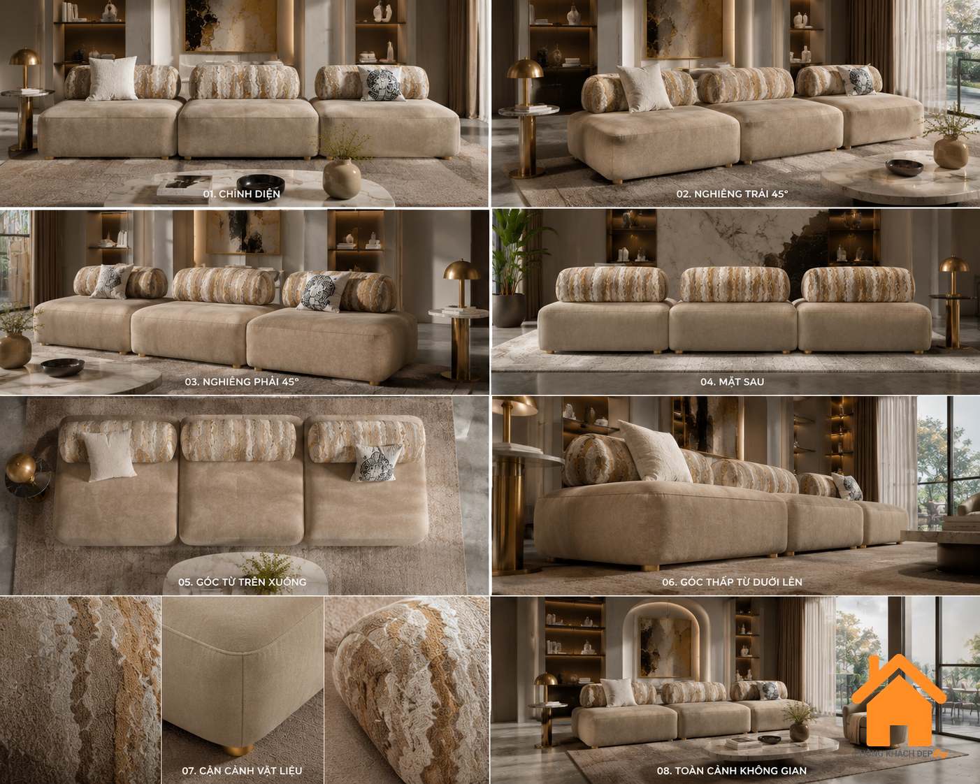 Ghế Sofa Module Tựa Rời Hiện Đại 4