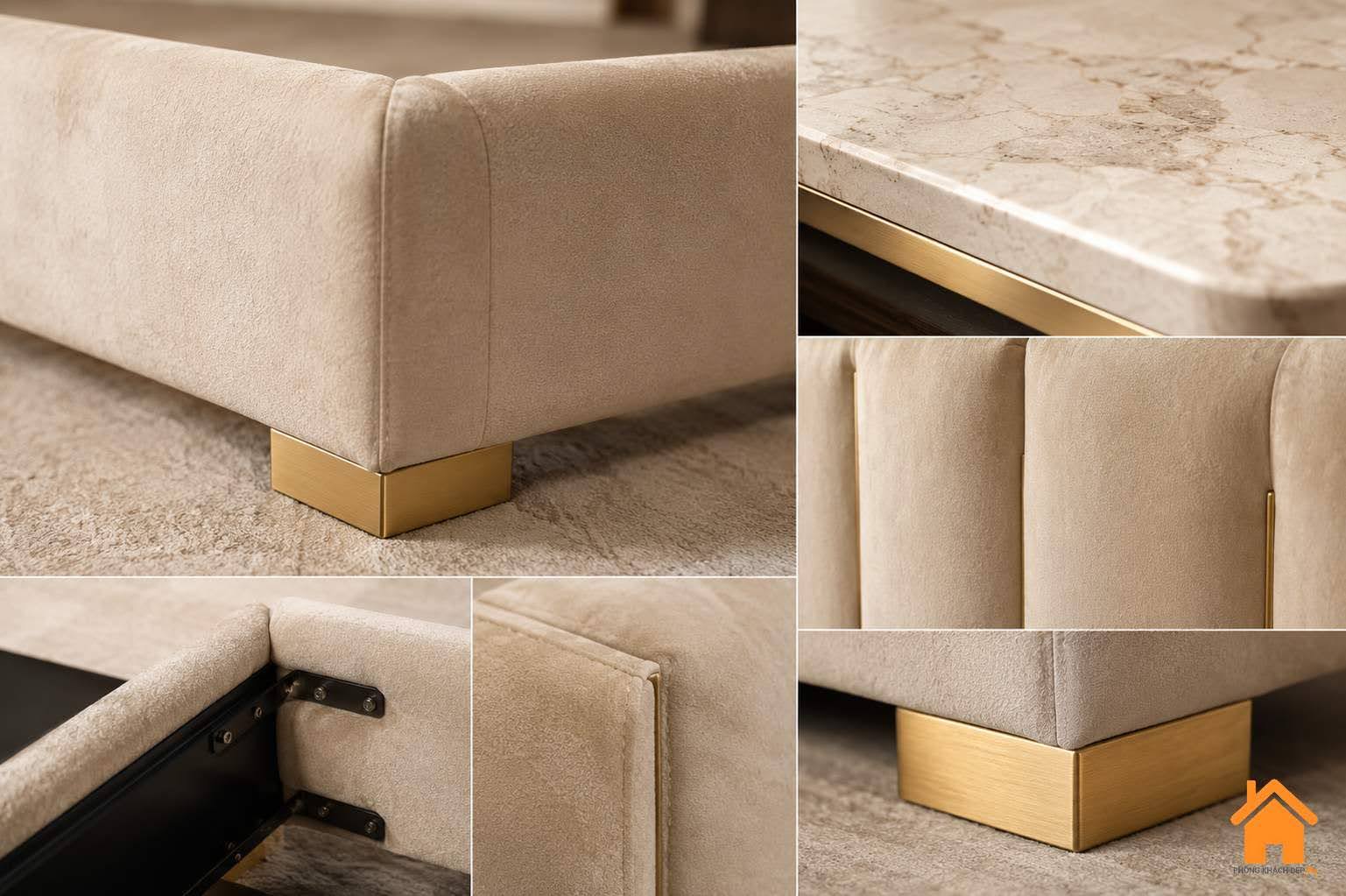 Giường Bọc Nệm Đầu Dài Hiện Đại PKD 01 6