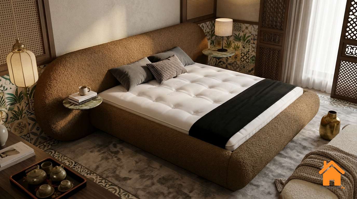 Giường Bọc Nệm Đầu Dài Hiện Đại PKD 02 1