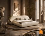 Giường Bọc Nệm Đầu Dài Hiện Đại PKD 02 13