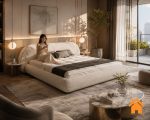 Giường Bọc Nệm Đầu Dài Hiện Đại PKD 02 5