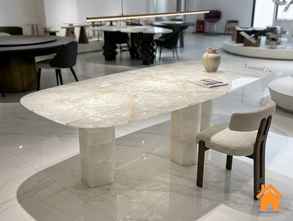 Bàn ăn Đá Tinh Thể Thạch Anh - Quartz Crystal Dining Table 14