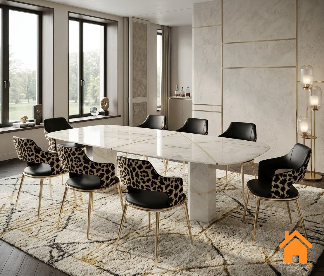 Bàn ăn Đá Tinh Thể Thạch Anh - Quartz Crystal Dining Table 6