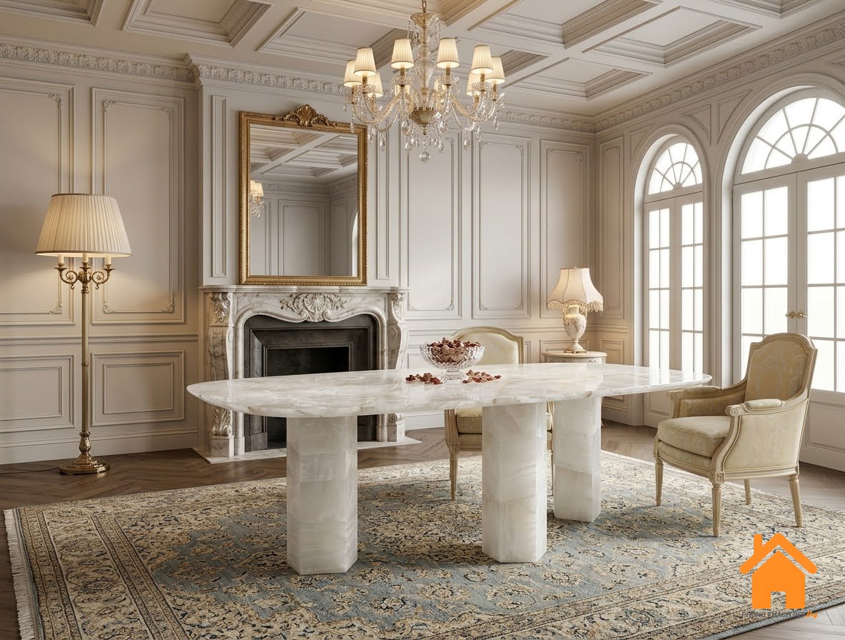 Bàn ăn Đá Tinh Thể Thạch Anh - Quartz Crystal Dining Table 7